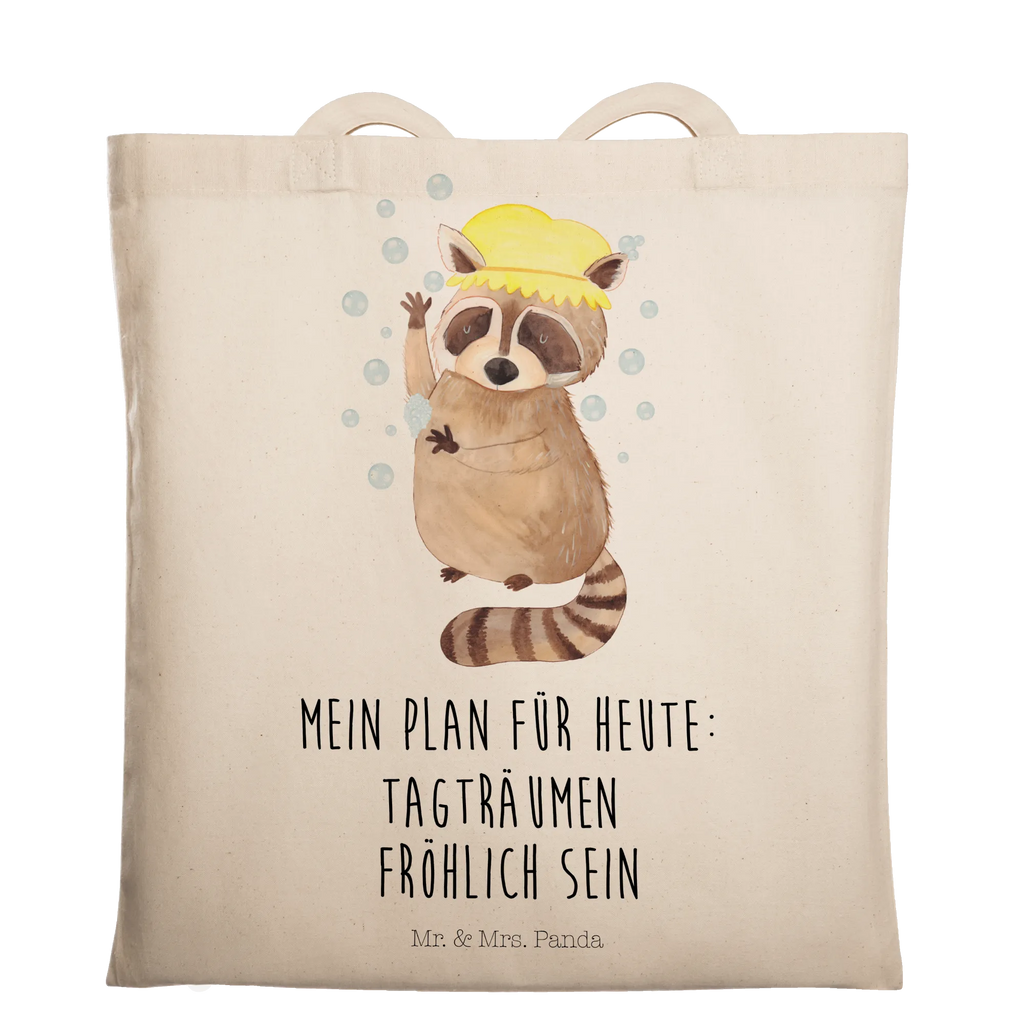 Tragetasche Waschbär Laptoptasche, Stoffbeutel, Shopper, Badetasche, Beutel, Strandtasche, Einkaufstüte, Jutebeutel, Beuteltasche, Stofftasche, Schultertasche, Tasche, Einkaufstasche, Jutetasche, Tragetasche, Umhängetasche, Tiermotive, Gute Laune, lustige Sprüche, Tiere, Tagträumen, Seifenblasen, Waschbär, waschen, Fröhlich, Plan