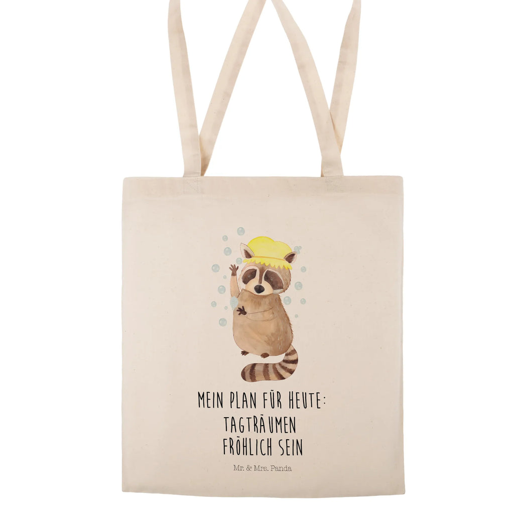 Tragetasche Waschbär Laptoptasche, Stoffbeutel, Shopper, Badetasche, Beutel, Strandtasche, Einkaufstüte, Jutebeutel, Beuteltasche, Stofftasche, Schultertasche, Tasche, Einkaufstasche, Jutetasche, Tragetasche, Umhängetasche, Tiermotive, Gute Laune, lustige Sprüche, Tiere, Tagträumen, Seifenblasen, Waschbär, waschen, Fröhlich, Plan