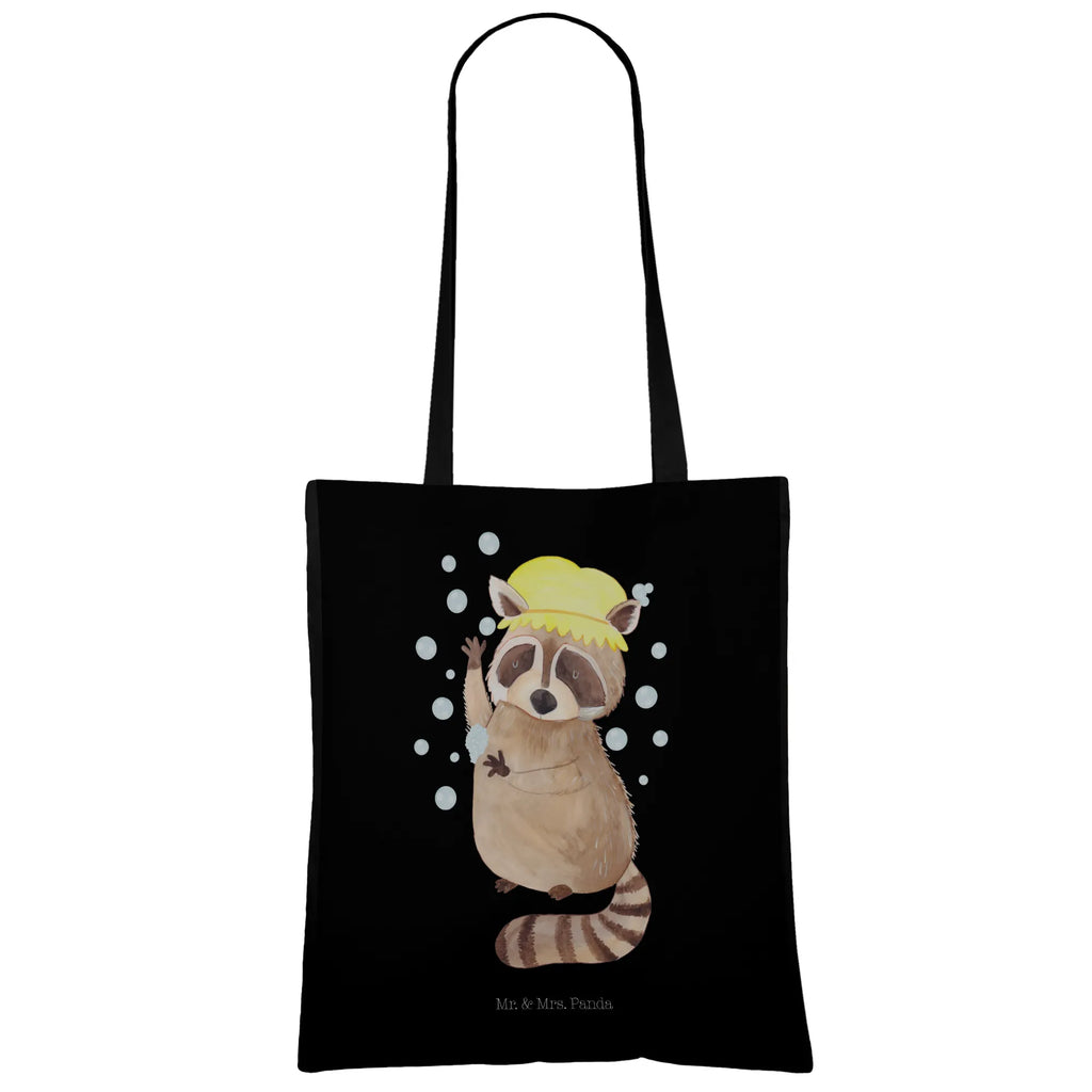 Tragetasche Waschbär Laptoptasche, Stoffbeutel, Shopper, Badetasche, Beutel, Strandtasche, Einkaufstüte, Jutebeutel, Beuteltasche, Stofftasche, Schultertasche, Tasche, Einkaufstasche, Jutetasche, Tragetasche, Umhängetasche, Tiermotive, Gute Laune, lustige Sprüche, Tiere, Tagträumen, Seifenblasen, Waschbär, waschen, Fröhlich, Plan