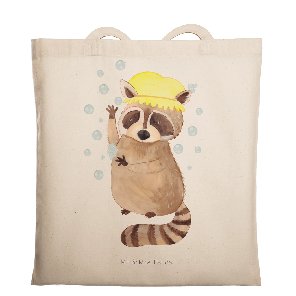 Tragetasche Waschbär Laptoptasche, Stoffbeutel, Shopper, Badetasche, Beutel, Strandtasche, Einkaufstüte, Jutebeutel, Beuteltasche, Stofftasche, Schultertasche, Tasche, Einkaufstasche, Jutetasche, Tragetasche, Umhängetasche, Tiermotive, Gute Laune, lustige Sprüche, Tiere, Tagträumen, Seifenblasen, Waschbär, waschen, Fröhlich, Plan