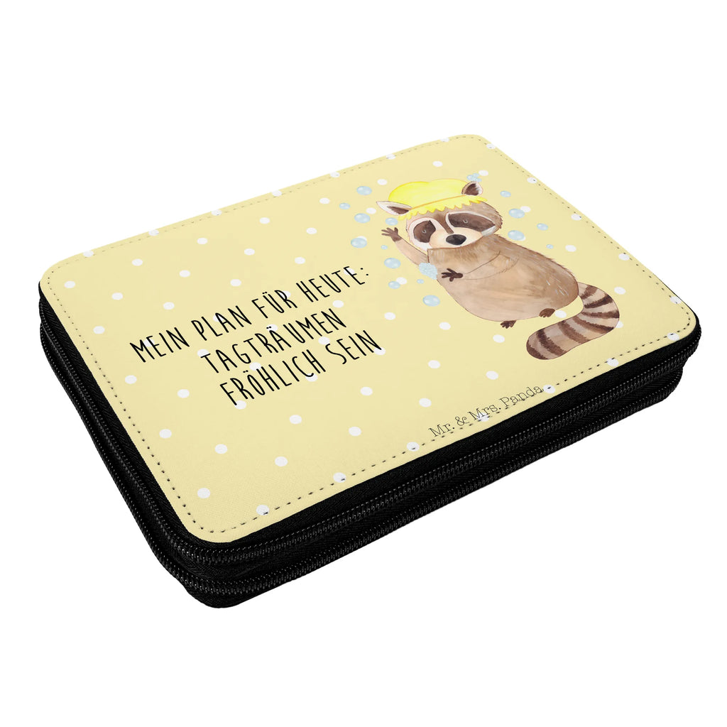 Federmappe Waschbär Kinder Federmappe, Stifterolle, Stifte Etui, Grundschule, Schule, Federmappe Einschulung, Schüler, Bestückte Federmappe, Kind, Federmäppchen bedruckt, Stiftetasche, Schülerin, Federmäppchen, Einschulung, Geschenk, Motiv, Büro Stifte Etui, Federmappe, Tiermotive, Gute Laune, lustige Sprüche, Tiere, Fröhlich, Seifenblasen, Tagträumen, Plan, waschen, Waschbär