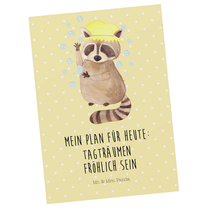 Postkarte Waschbär