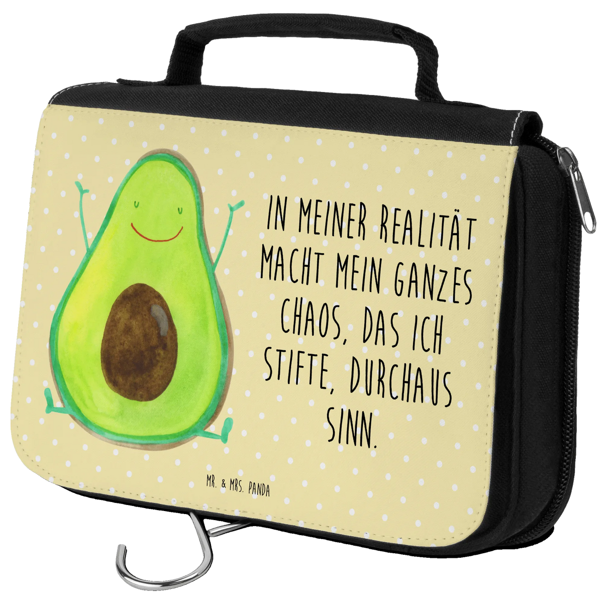 Kulturbeutel Avocado Glücklich Kosmetiktasche, beauty case, Toilettentasche, badtasche, Waschbeutel, hygienebeutel, kosmetiktäschchen, Reise-Kulturtasche, Necessaire, Kosmetikbeutel, Reisebeutel, Kulturbeutel, Kulturtasche, beautycase, Make-Up Tasche, Waschtasche, kulturtäschchen, hygienetasche, Schminkbeutel, Schminktasche, duschbeutel, Avocado, Veggie, Vegan, Gesund, Chaos