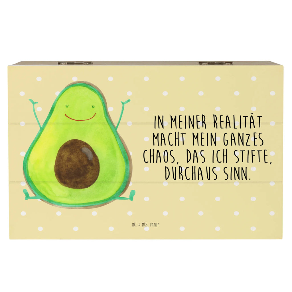 Holzkiste Avocado Glücklich Kiste, Schatulle, Dekokiste, Holzkiste, Truhe, Geschenkdose, Aufbewahrungsbox, Geschenkbox, Schatzkiste, Erinnerungskiste, XXL, Erinnerungsbox, Avocado, Veggie, Vegan, Gesund, Chaos