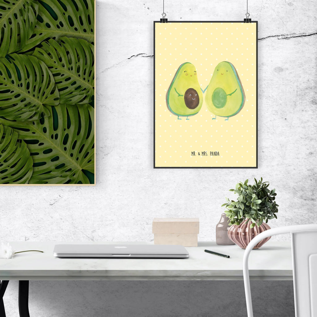 Plakat Awokado para Wandposter, Wanddekoration, Wanddeko Bild, Mr. & Mrs. Panda Poster, Handgemaltes Poster, Designposter, Raumdekoration, Wanddeko, Kinderposter, Poster, Küchenposter, Kunstdruck, Bild, Posterdruck, Avocado, Veggie, Vegan, Gesund, Babyshower, Babyparty, Avocuddle, Familie, Kinder, Hochzeit, Schwangerschaft, Avocados, Liebe, Geburt