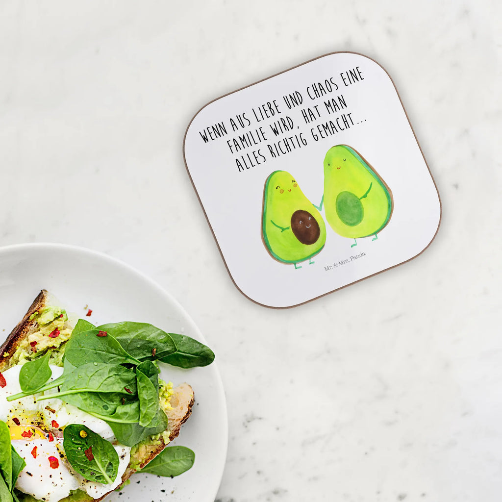 Square coaster avocado pair Coasters, party, gift, breakfast, gifts, presents, glass coasters, avocado, vegetables, love, baby party, wedding, family, baby shower, birth, pregnancy, avocados, children, avocuddle