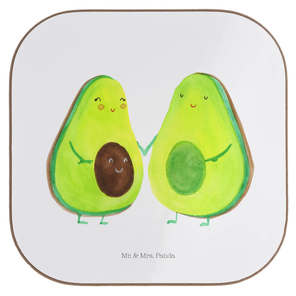 Square coaster avocado pair Coasters, party, gift, breakfast, gifts, presents, glass coasters, avocado, vegetables, love, baby party, wedding, family, baby shower, birth, pregnancy, avocados, children, avocuddle