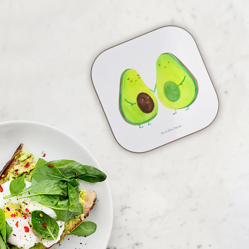 Square coaster avocado pair Coasters, party, gift, breakfast, gifts, presents, glass coasters, avocado, vegetables, love, baby party, wedding, family, baby shower, birth, pregnancy, avocados, children, avocuddle