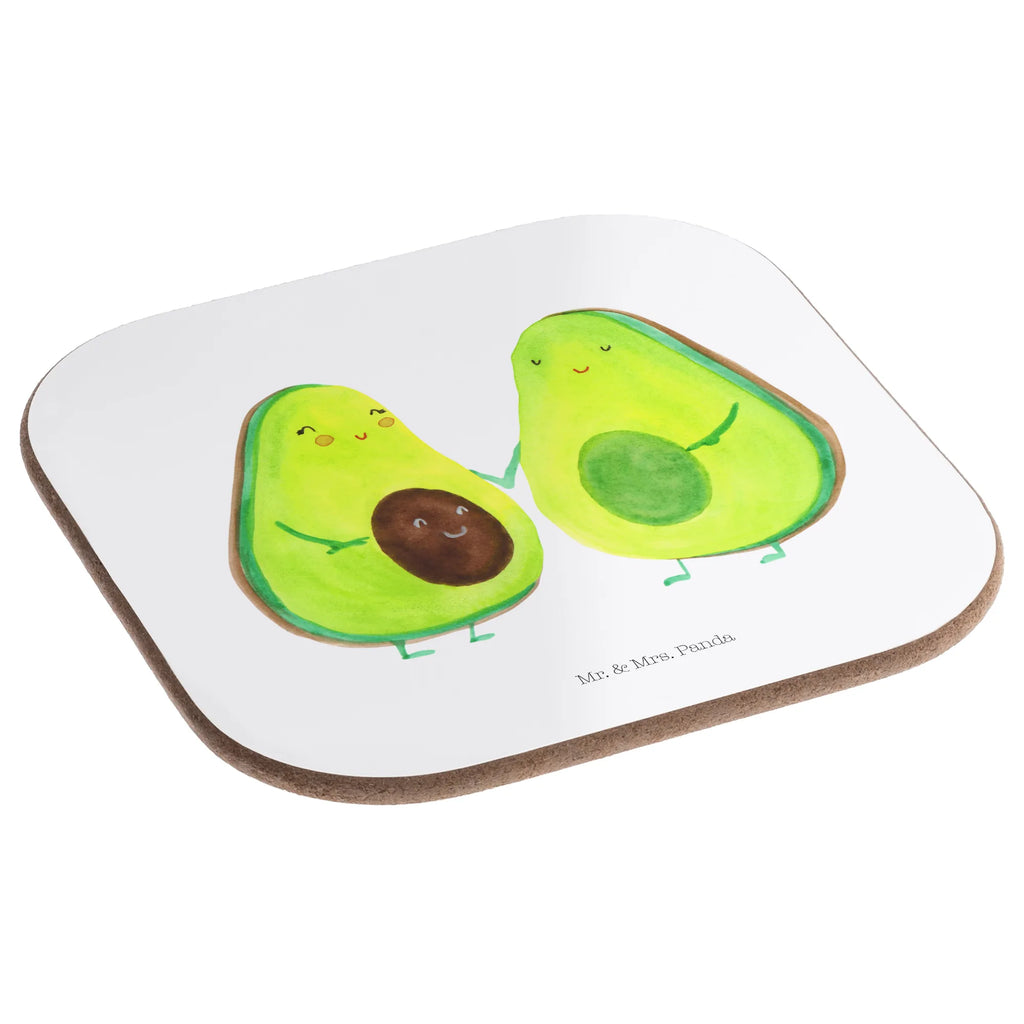Square coaster avocado pair Coasters, party, gift, breakfast, gifts, presents, glass coasters, avocado, vegetables, love, baby party, wedding, family, baby shower, birth, pregnancy, avocados, children, avocuddle