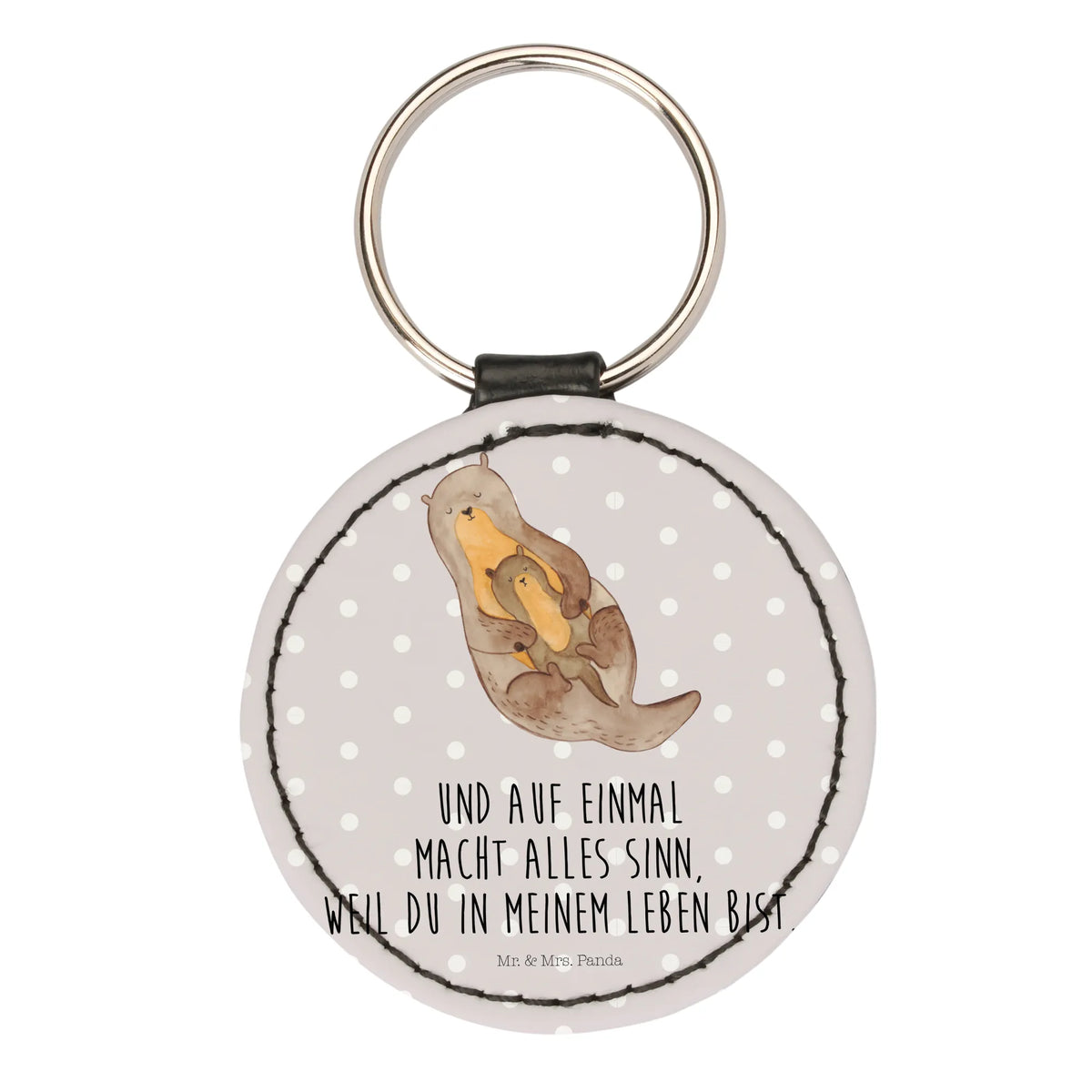 Round key ring otter child key ring, keychain, lucky charm, bag pendant, pendant, otter, marten, sea otter, European otter, water mammal, aquatic animal, baby otter, predator, water, otter gifts, animal lover, gift ideas for animal lovers, animal, mammal, water animal, gifts for people in love, Otter Sea Otter Lake Otter