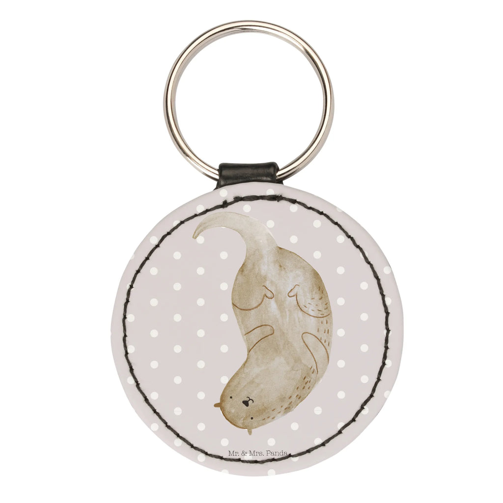 Rund Schlüsselanhänger Otter Kopfüber mini schlüsselanhänger, Schlüsselaccessoire, Schlüsselanhänger, schlüsselbund anhänger, Taschenanhänger, Otter, Fischotter, Seeotter, Otter Seeotter See Otter