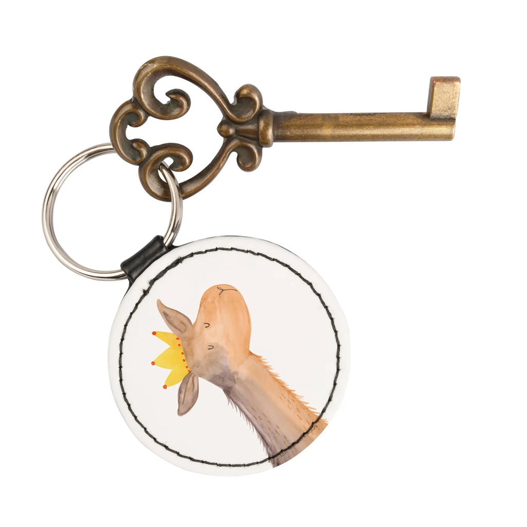 Round key ring llama head king keychain, bag pendant, pendant, key ring, lucky charm, Llama, llama, alpaca, trendy animal, boss, king, lamas, girlfriend, high school graduation, supervisor, queen, office colleague, dad, mum, lama, colleague