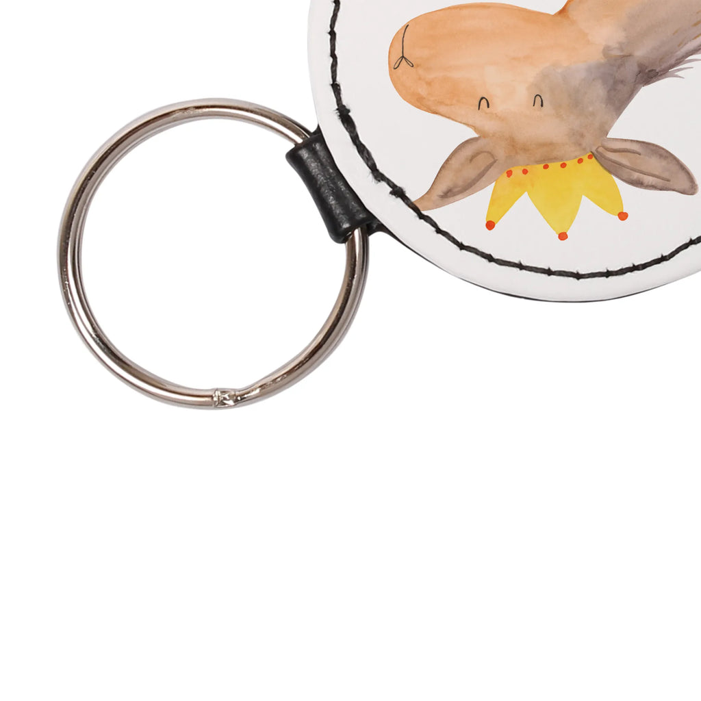 Round key ring llama head king keychain, bag pendant, pendant, key ring, lucky charm, Llama, llama, alpaca, trendy animal, boss, king, lamas, girlfriend, high school graduation, supervisor, queen, office colleague, dad, mum, lama, colleague