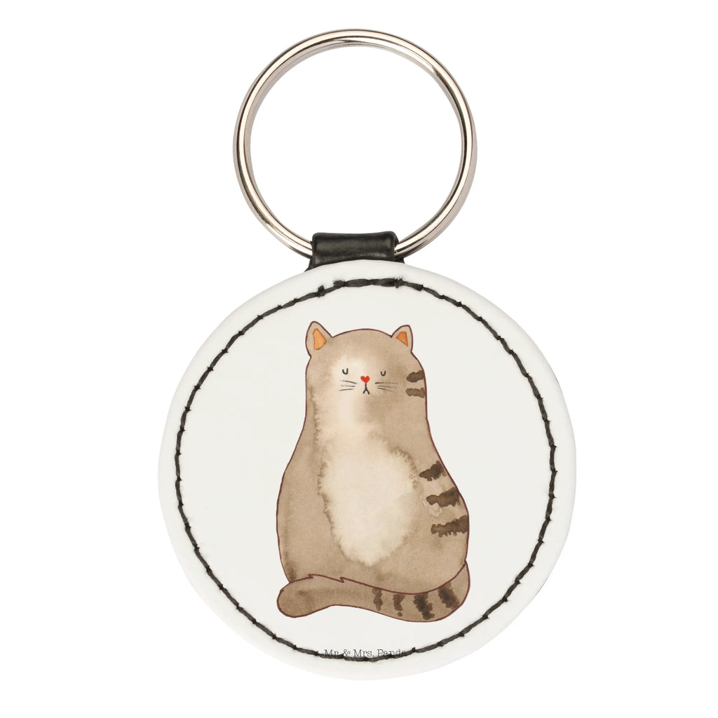 Round key ring Cat Sit keychain, pendant, bag pendant, lucky charm, key ring, cat, tomcat, kitty, meow, kitten, housecat, mama cat, love cats, cat image, cat fan, cat lover, cat fancier, cat decoration, gift for cat lover, cat owner, funny cats, cat sayings, cat motto, funny cat gifts, fan merchandise, cat stuff, animal lover, family, pet, cats, pussy, love, center, purpose in life, cat love, Cats