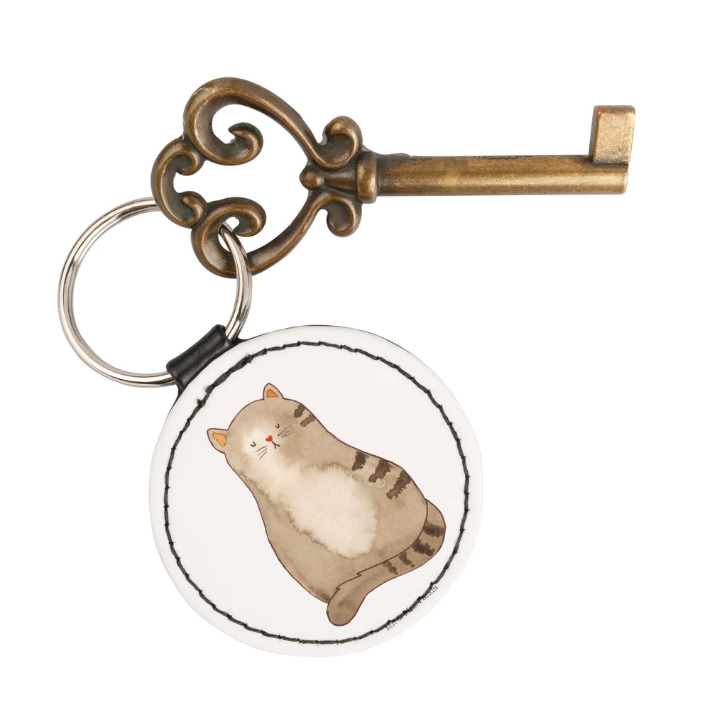 Round key ring Cat Sit keychain, pendant, bag pendant, lucky charm, key ring, cat, tomcat, kitty, meow, kitten, housecat, mama cat, love cats, cat image, cat fan, cat lover, cat fancier, cat decoration, gift for cat lover, cat owner, funny cats, cat sayings, cat motto, funny cat gifts, fan merchandise, cat stuff, animal lover, family, pet, cats, pussy, love, center, purpose in life, cat love, Cats