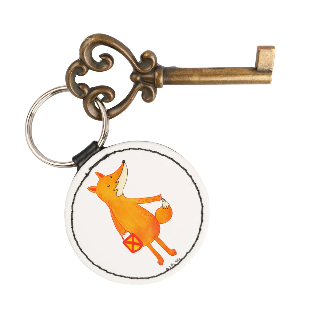 Rund Schlüsselanhänger Fuchs Laterne Taschenanhänger, Schlüsselaccessoire, mini schlüsselanhänger, schlüsselbund anhänger, Schlüsselanhänger, Fuchs, Spruch Trösten, Füchse, Liebeskummer Spruch, Laternenumzug, Cäsar Otto Hugo Flaischlen, Sankt Martin, Aufmuntern, Laterne