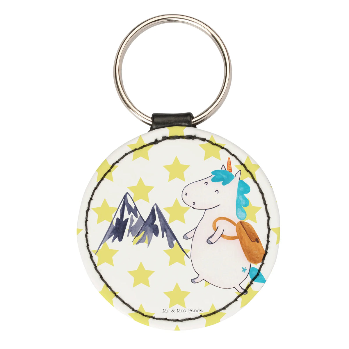 Round key ring unicorn climber explorer, mountains, world trip, adventurer, world traveler, vacation, adventure, travel, mountaineer