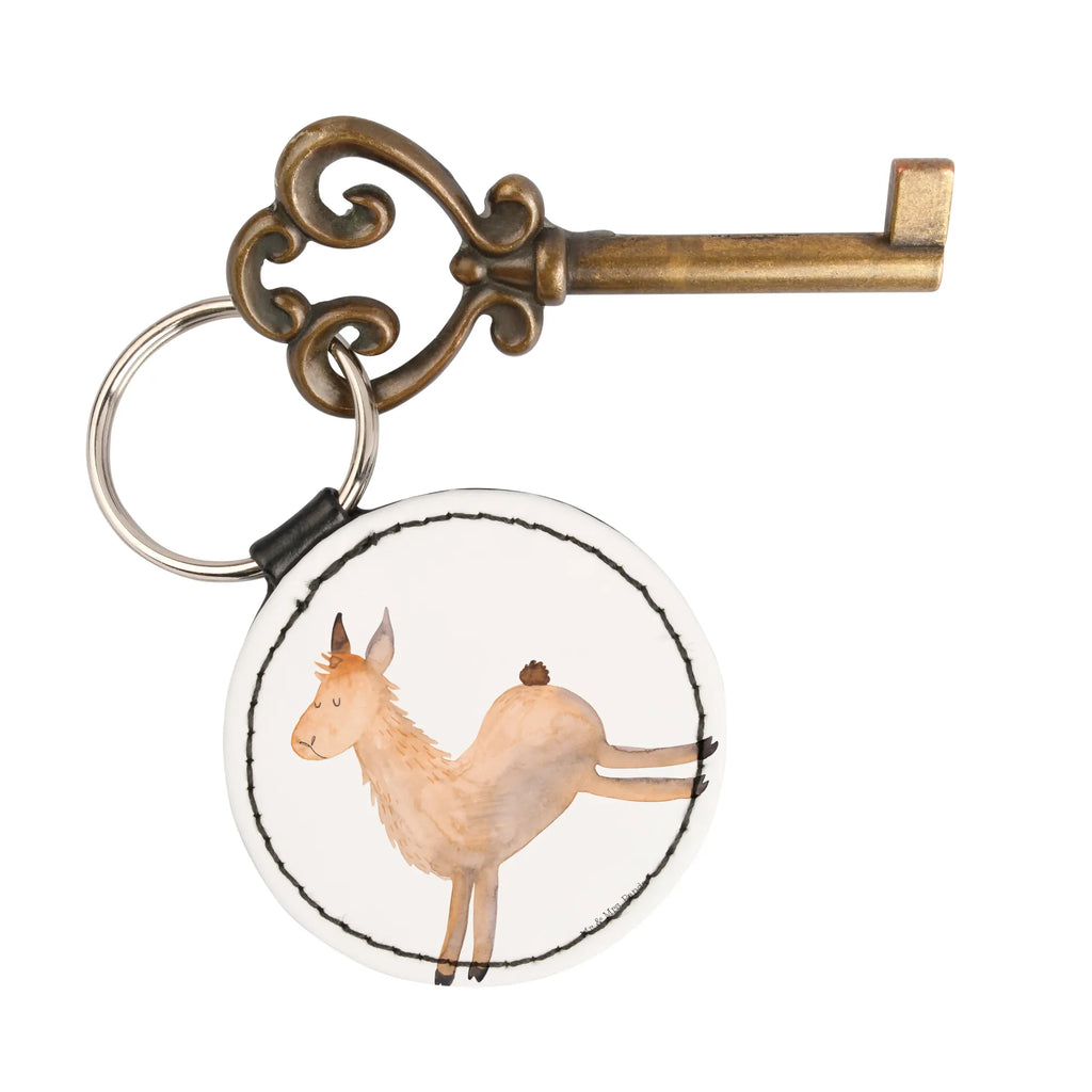 Okrągły brelok lama Skakanie Lama, Alpaka