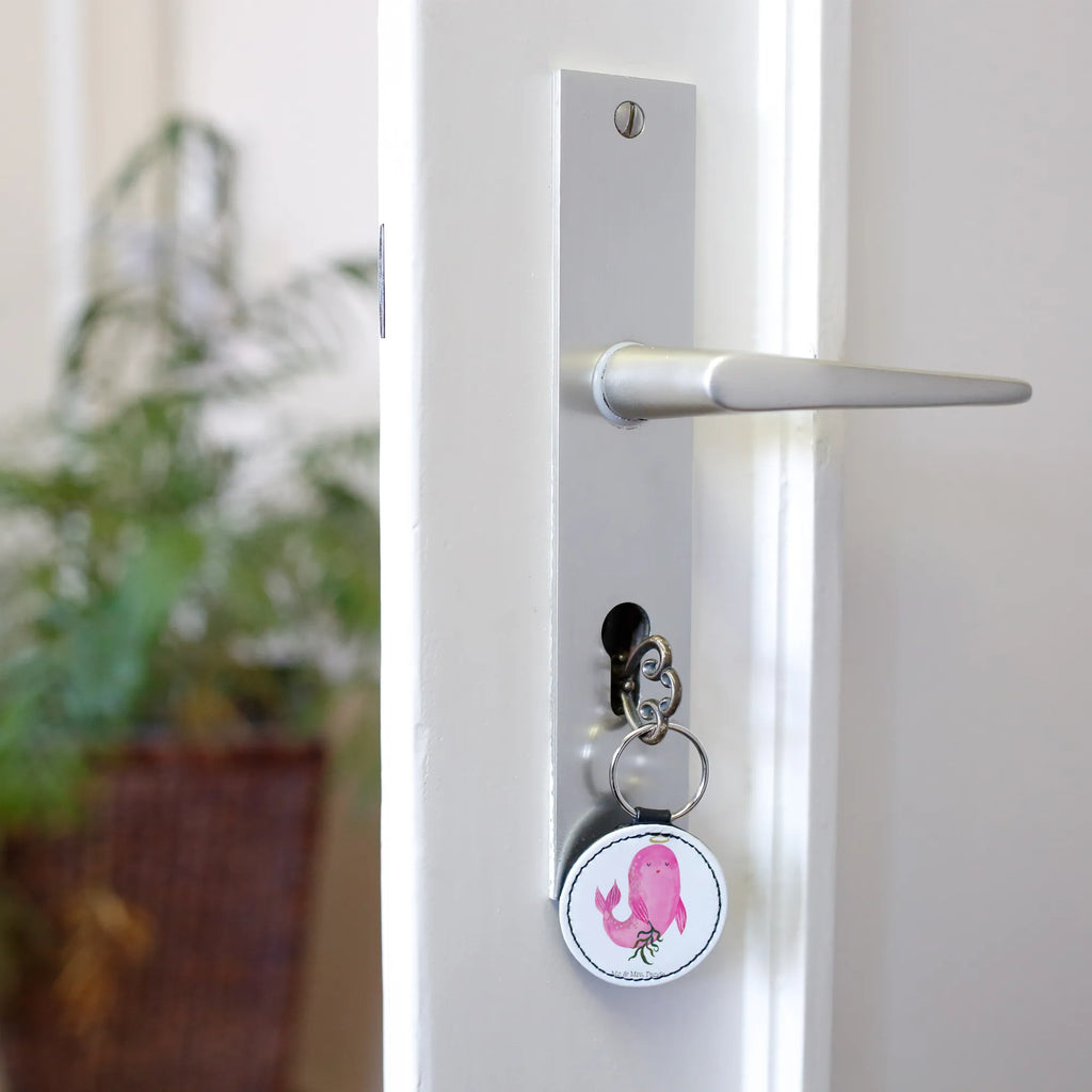 Round key ring Star sign Virgo pendant, key ring, keychain, lucky charm, bag pendant, constellations, birthdays, astrology, zodiac, date of birth, month of birth, birthday September, gift September, mermaid, virgin, gift, gift August, birthday August, virgin zodiac sign