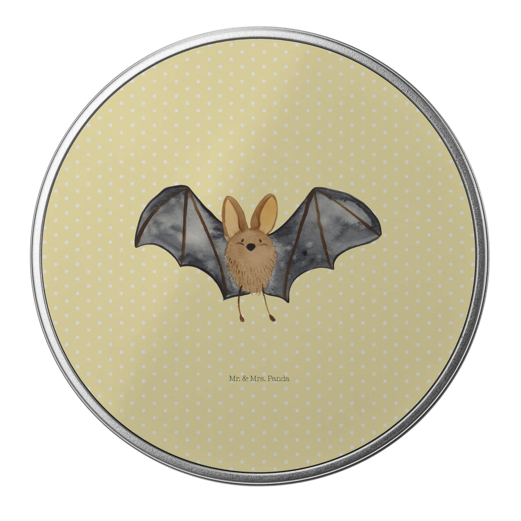 okrągła puszka z blachy nietoperz skrzydło Motywy zwierzęce, dobra energia, zabawne powiedzonka, zwierzęta