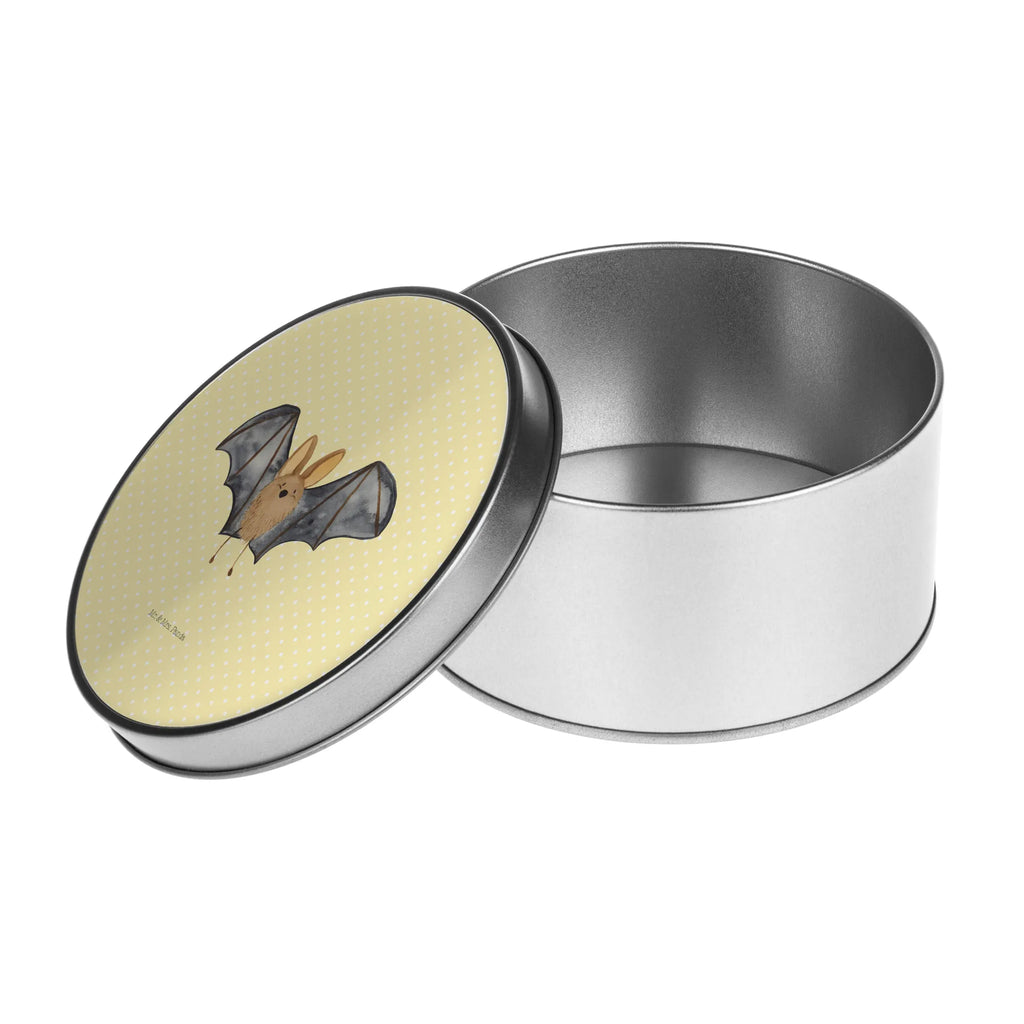 okrągła puszka z blachy nietoperz skrzydło Motywy zwierzęce, dobra energia, zabawne powiedzonka, zwierzęta