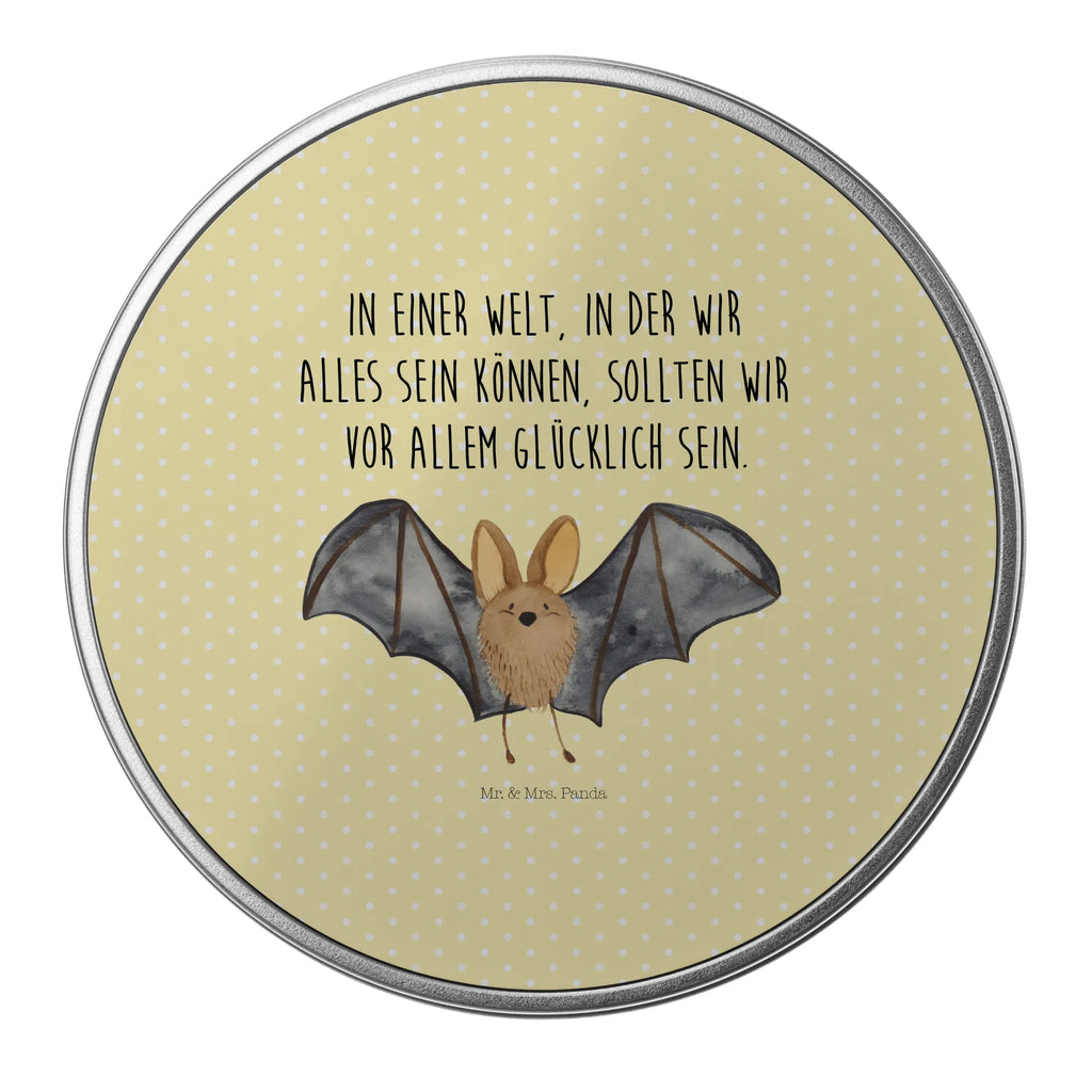 okrągła puszka z blachy nietoperz skrzydło Motywy zwierzęce, dobra energia, zabawne powiedzonka, zwierzęta