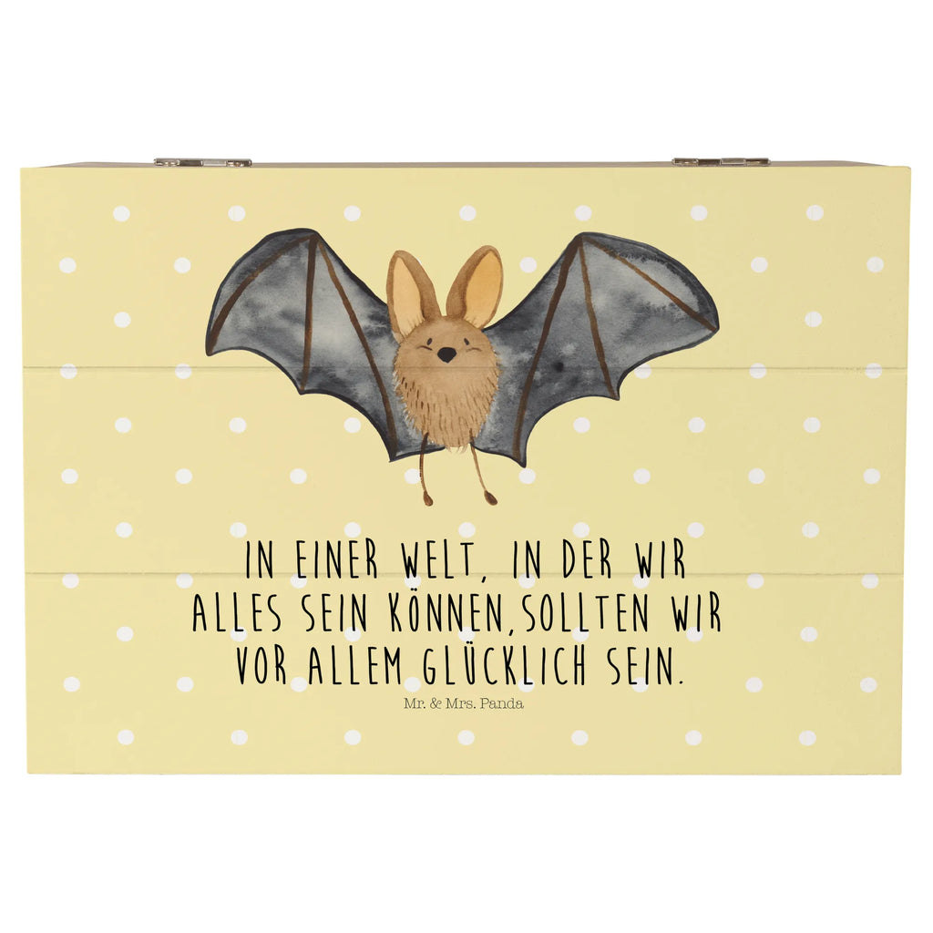 Holzkiste Fledermaus Flügel Holzkiste, XXL, Schatzkiste, Truhe, Dekokiste, Kiste, Erinnerungsbox, Geschenkbox, Geschenkdose, Erinnerungskiste, Aufbewahrungsbox, Schatulle, Tiermotive, Gute Laune, lustige Sprüche, Tiere