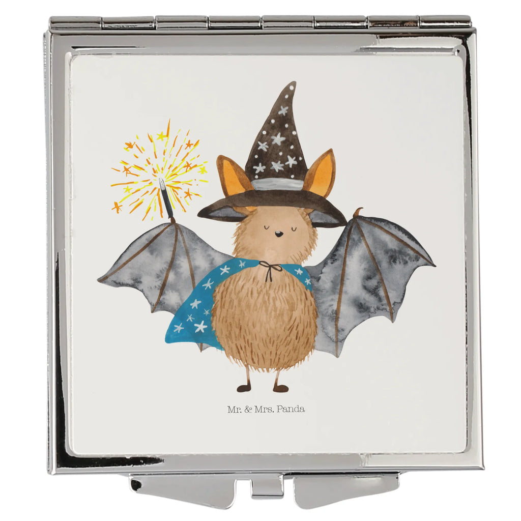 Handbag mirror bat wizard silver, mirror, make up, square, make-up mirror, handbag, small animals, cute, funny, cute animal motives, hand drawn, small world, funny sayings, good mood, happy, gifts, gift ideas, special gifts, animal lover, card, women, Bats, get in, magicians, sorcerers, bats
