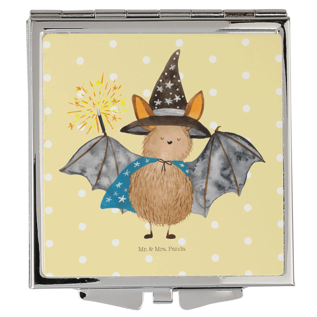 Handbag mirror bat wizard silver, mirror, make up, square, make-up mirror, handbag, small animals, cute, funny, cute animal motives, hand drawn, small world, funny sayings, good mood, happy, gifts, gift ideas, special gifts, animal lover, card, women, Bats, get in, magicians, sorcerers, bats