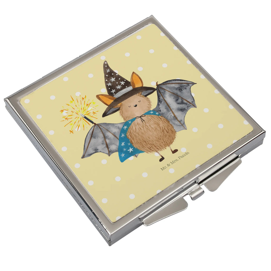 Handbag mirror bat wizard silver, mirror, make up, square, make-up mirror, handbag, small animals, cute, funny, cute animal motives, hand drawn, small world, funny sayings, good mood, happy, gifts, gift ideas, special gifts, animal lover, card, women, Bats, get in, magicians, sorcerers, bats