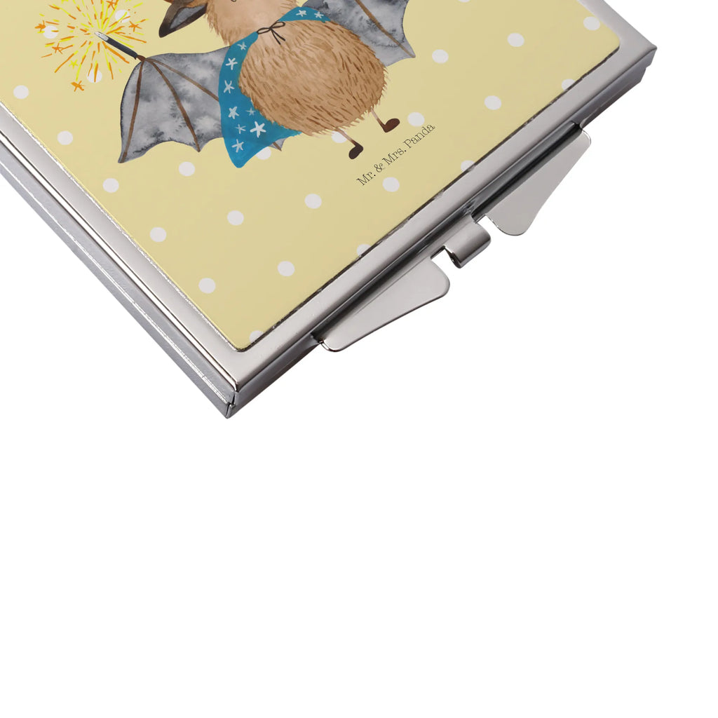 Handbag mirror bat wizard silver, mirror, make up, square, make-up mirror, handbag, small animals, cute, funny, cute animal motives, hand drawn, small world, funny sayings, good mood, happy, gifts, gift ideas, special gifts, animal lover, card, women, Bats, get in, magicians, sorcerers, bats