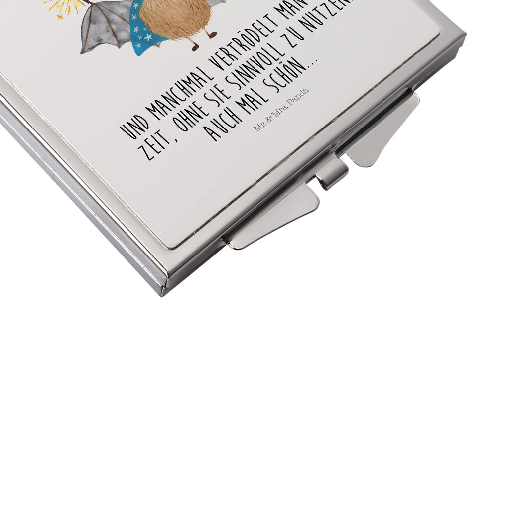 Handbag mirror bat wizard silver, mirror, make up, square, make-up mirror, handbag, small animals, cute, funny, cute animal motives, hand drawn, small world, funny sayings, good mood, happy, gifts, gift ideas, special gifts, animal lover, card, women, Bats, get in, magicians, sorcerers, bats