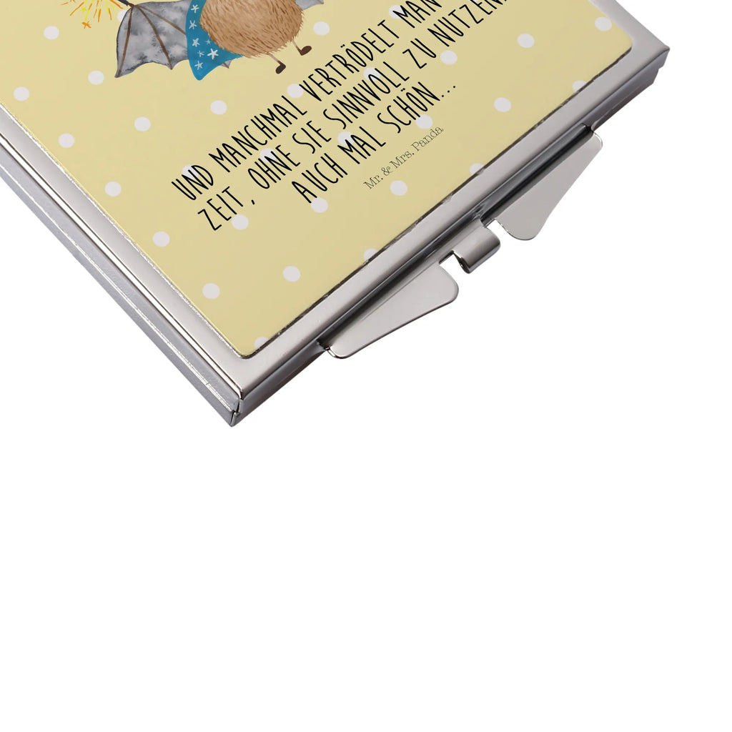 Handbag mirror bat wizard silver, mirror, make up, square, make-up mirror, handbag, small animals, cute, funny, cute animal motives, hand drawn, small world, funny sayings, good mood, happy, gifts, gift ideas, special gifts, animal lover, card, women, Bats, get in, magicians, sorcerers, bats