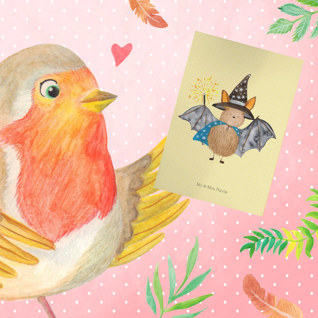 Greetings card bat wizard Ansichtskarten, Karte, Glückwunschkarte, Geburtstagskarte, Grußkarte, Einladungskarte, Hochzeitskarte, Klappkarte, Tiermotive, Gute Laune, lustige Sprüche, Tiere, reinsteigern, Zauberer, Frauen, Fledermaus, Magier, Fledermäuse