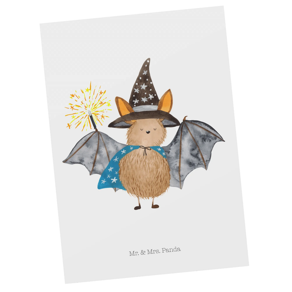 Postcard bat wizard invitation card, postcards, invitation, Postcard, gift card, letter, gift, card, paper, small animals, cute, funny, cute animal motives, hand drawn, small world, funny sayings, good mood, happy, gifts, gift ideas, special gifts, animal lover, Bats, bats, sorcerers, magicians, get in, women