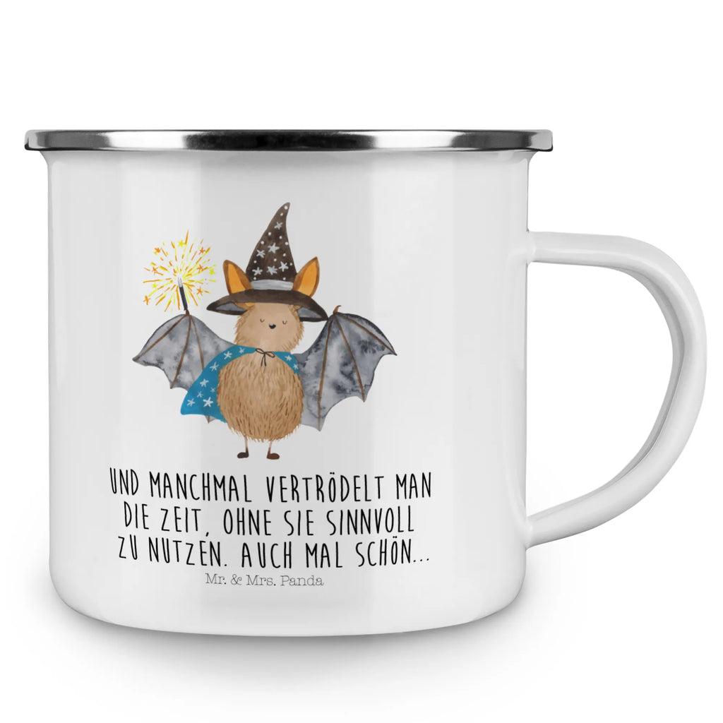 Kempingowy kubek emaliowany Nietoperz czarodziej Tasse Emaille, Kaffeebecher, Trinkbecher, Tasse, metallbecher, Metalltasse, Emaille Becher, Kaffeetasse, Blechtasse, Teebecher, Teetasse, Emailletasse, Emaille Tasse, Reisebecher, Pott, wandertasse, becher emaille, Campingtasse, blechbecher, reisetasse, Becher, wanderbecher, emaillebecher, Campingbecher, Tiere, Tiermotive, Gute Laune, Lustige Sprüche, Frauen, Zauberer, Fledermaus, Fledermäuse, Reinsteigern, Magier