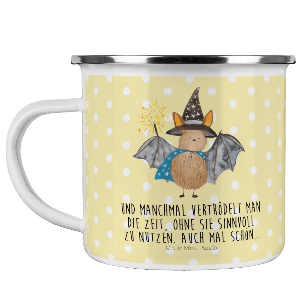Kempingowy kubek emaliowany Nietoperz czarodziej Tasse Emaille, Kaffeebecher, Trinkbecher, Tasse, metallbecher, Metalltasse, Emaille Becher, Kaffeetasse, Blechtasse, Teebecher, Teetasse, Emailletasse, Emaille Tasse, Reisebecher, Pott, wandertasse, becher emaille, Campingtasse, blechbecher, reisetasse, Becher, wanderbecher, emaillebecher, Campingbecher, Tiere, Tiermotive, Gute Laune, Lustige Sprüche, Frauen, Zauberer, Fledermaus, Fledermäuse, Reinsteigern, Magier