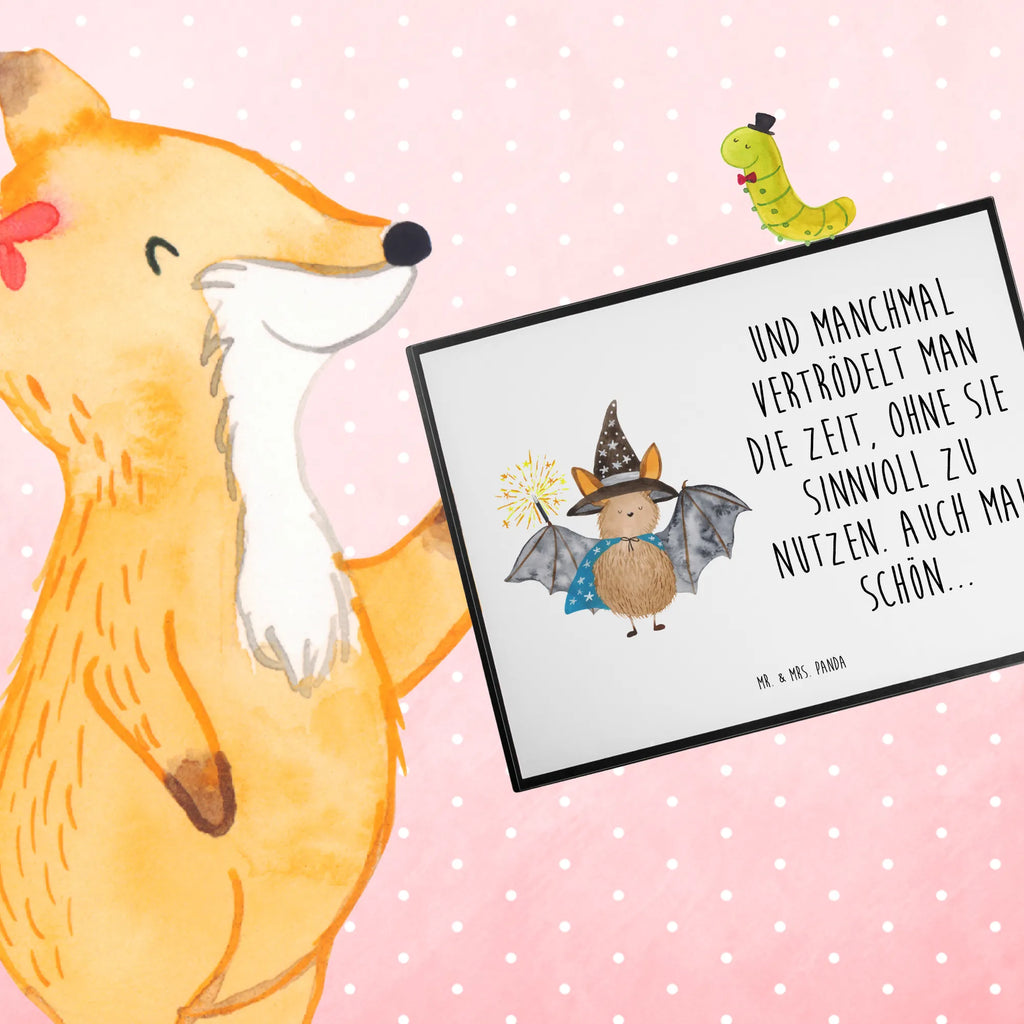 Desk pad bat wizard Desk pad, underlay, office, desk, children, girl, small animals, cute, funny, cute animal motives, hand drawn, small world, funny sayings, good mood, happy, gifts, gift ideas, special gifts, animal lover, card, magicians, Bats, get in, sorcerers, bats, women