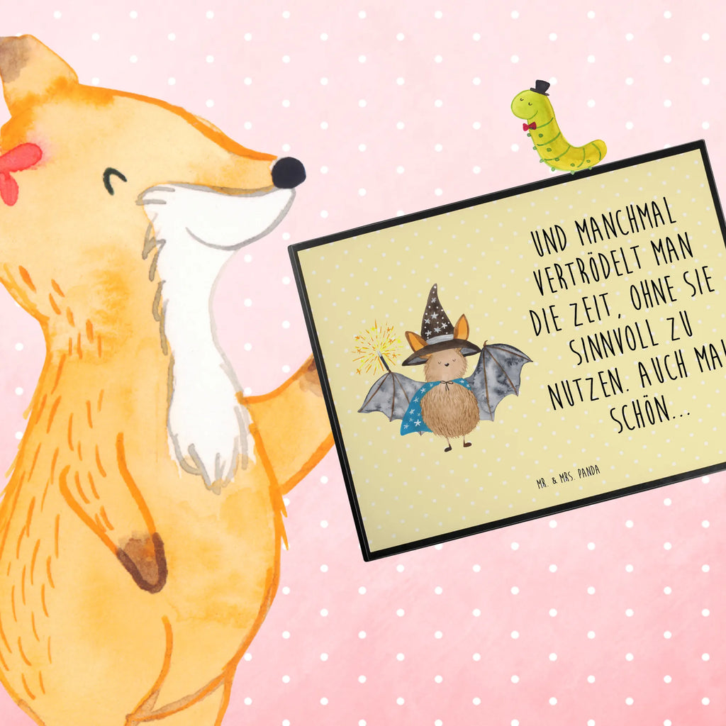 Desk pad bat wizard Desk pad, underlay, office, desk, children, girl, small animals, cute, funny, cute animal motives, hand drawn, small world, funny sayings, good mood, happy, gifts, gift ideas, special gifts, animal lover, card, magicians, Bats, get in, sorcerers, bats, women