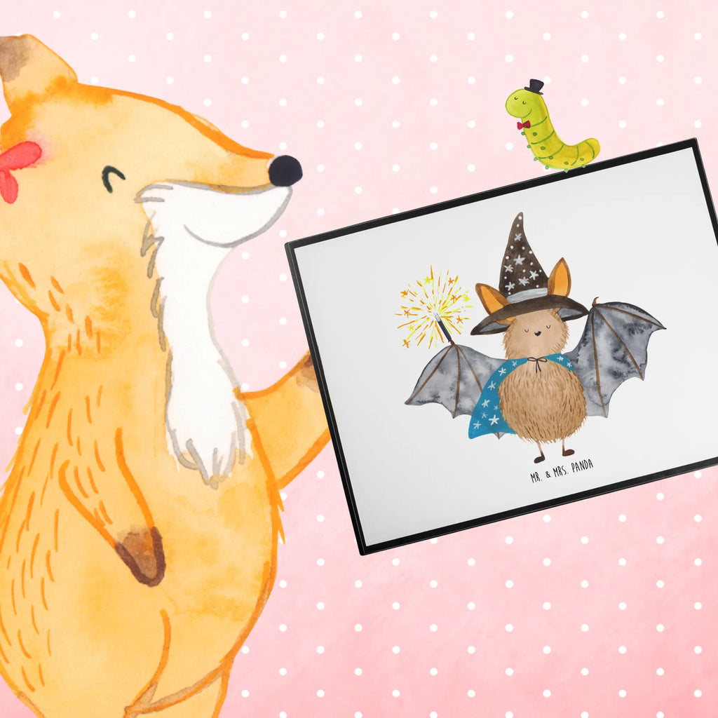 Desk pad bat wizard Desk pad, underlay, office, desk, children, girl, small animals, cute, funny, cute animal motives, hand drawn, small world, funny sayings, good mood, happy, gifts, gift ideas, special gifts, animal lover, card, magicians, Bats, get in, sorcerers, bats, women
