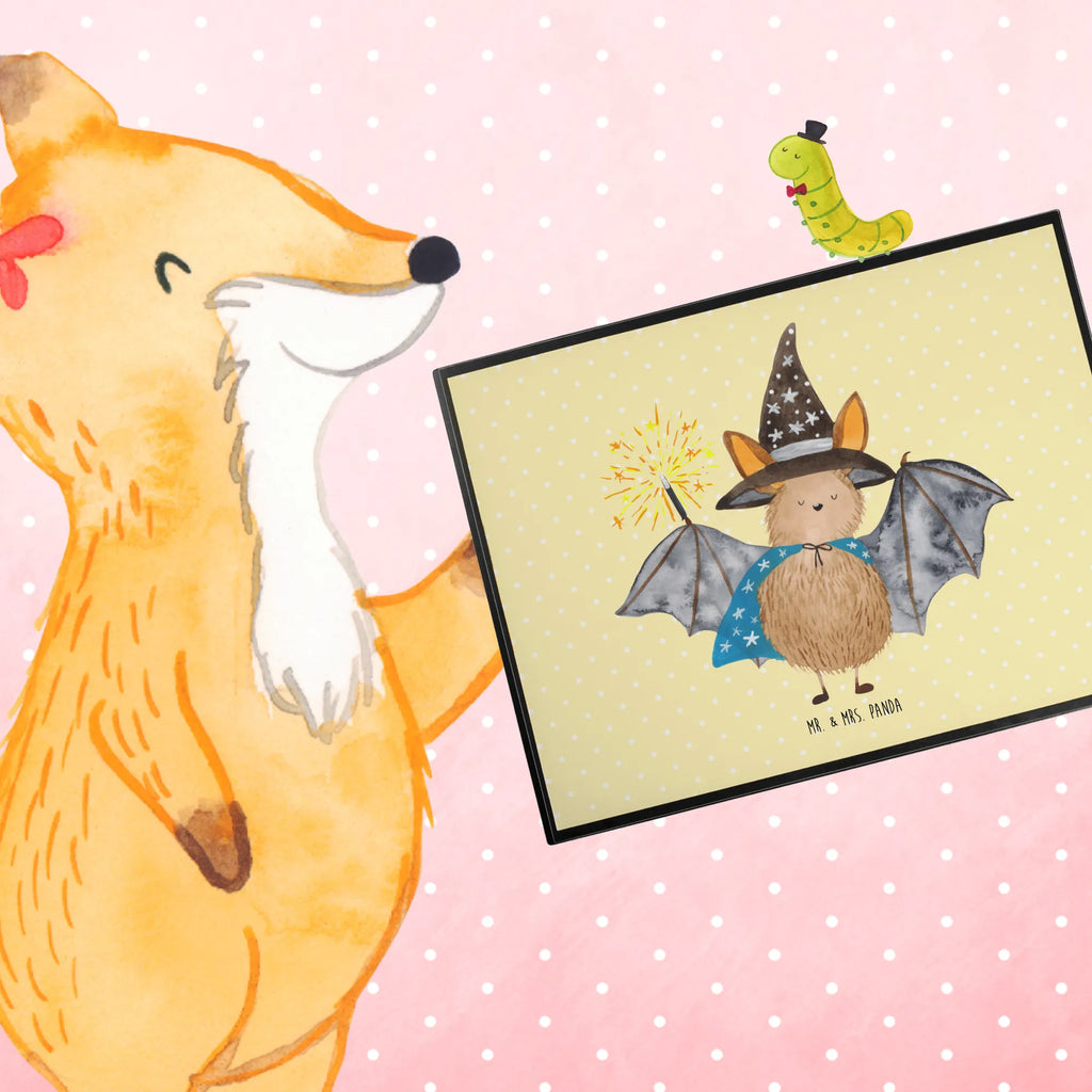 Desk pad bat wizard Desk pad, underlay, office, desk, children, girl, small animals, cute, funny, cute animal motives, hand drawn, small world, funny sayings, good mood, happy, gifts, gift ideas, special gifts, animal lover, card, magicians, Bats, get in, sorcerers, bats, women