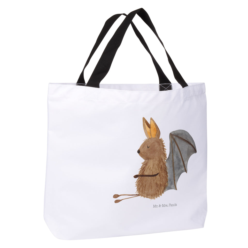 Shopper Fledermaus Sitzen Alltagstasche, XXL Tasche, Stofftasche, Tragebeutel, Freizeittasche, Ausflug, Schultasche, Schultertasche, Schulbeutel, Tüte, Strandtasche, Shopper, XL, Einkaufsbeutel, Beutel, Einkaufstasche, Gute Laune, Lustige Sprüche, Tiermotive, Tiere, Fledermaus, Entspannen, Motivation, Fledermäuse