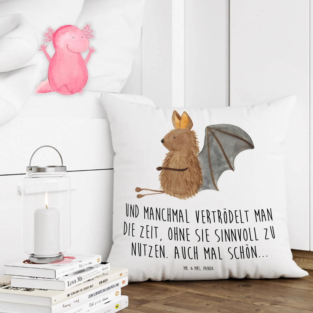 Cushion bat Sit bedroom, pad, Pillow, sofa, 40x40, pillow case, couch, soft, cushion, settee, pillows, fluffy, bed, 40 x 40, small animals, cute, funny, cute animal motives, hand drawn, small world, funny sayings, good mood, happy, gifts, gift ideas, special gifts, animal lover, card, relax, bat, motivation, bats