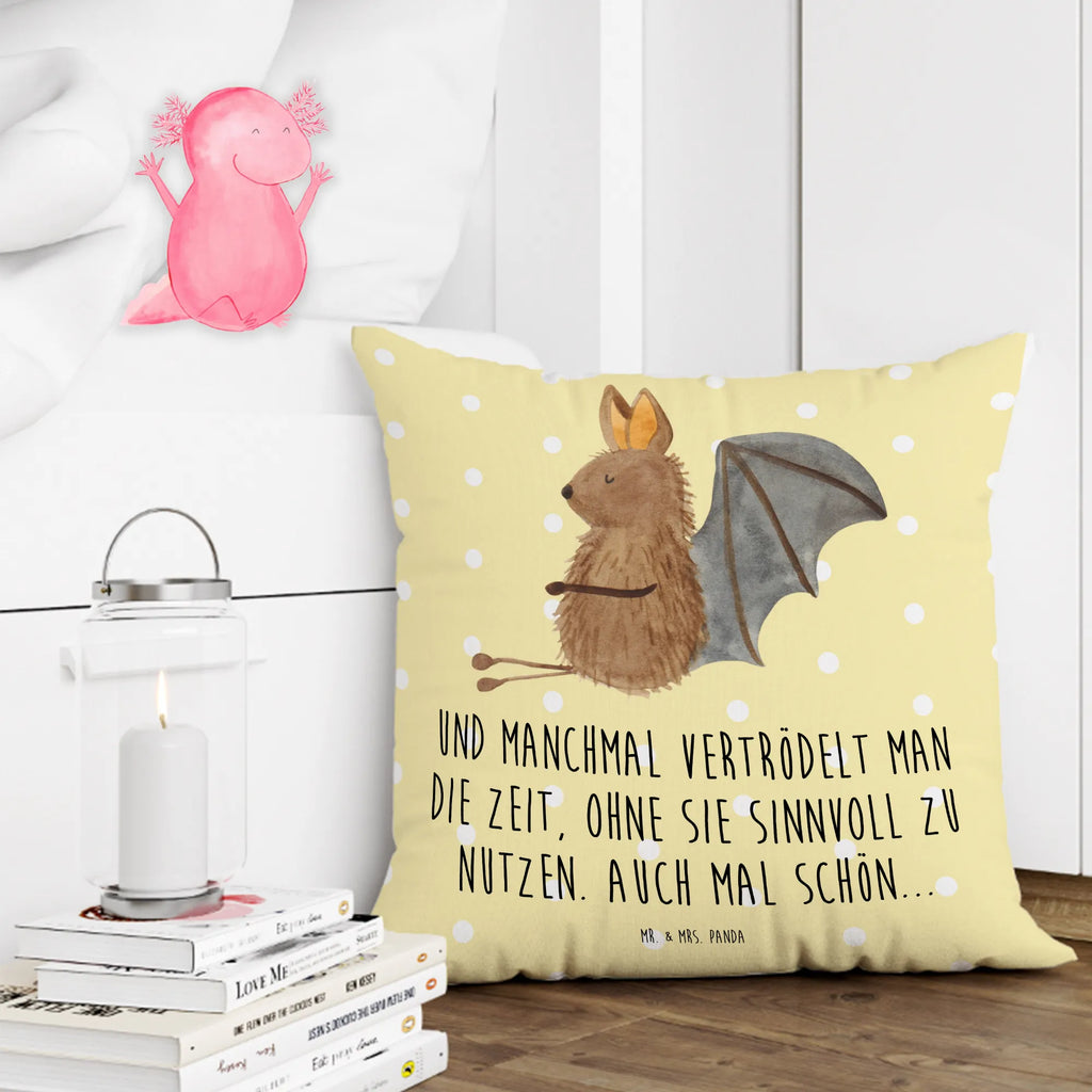 Cushion bat Sit bedroom, pad, Pillow, sofa, 40x40, pillow case, couch, soft, cushion, settee, pillows, fluffy, bed, 40 x 40, small animals, cute, funny, cute animal motives, hand drawn, small world, funny sayings, good mood, happy, gifts, gift ideas, special gifts, animal lover, card, relax, bat, motivation, bats