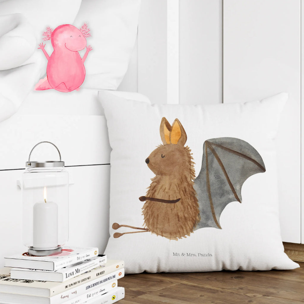Cushion bat Sit bedroom, pad, Pillow, sofa, 40x40, pillow case, couch, soft, cushion, settee, pillows, fluffy, bed, 40 x 40, small animals, cute, funny, cute animal motives, hand drawn, small world, funny sayings, good mood, happy, gifts, gift ideas, special gifts, animal lover, card, relax, bat, motivation, bats
