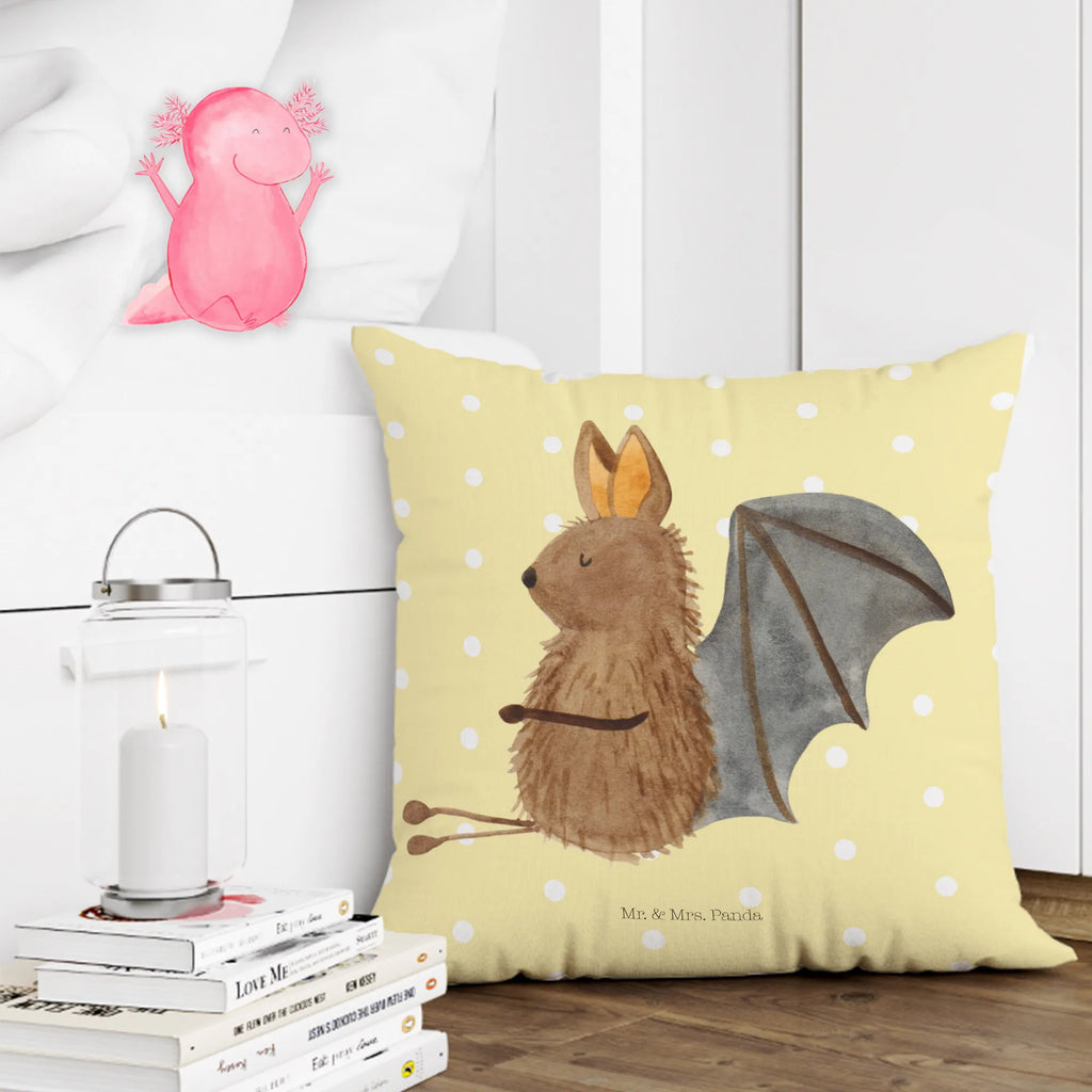 Cushion bat Sit bedroom, pad, Pillow, sofa, 40x40, pillow case, couch, soft, cushion, settee, pillows, fluffy, bed, 40 x 40, small animals, cute, funny, cute animal motives, hand drawn, small world, funny sayings, good mood, happy, gifts, gift ideas, special gifts, animal lover, card, relax, bat, motivation, bats