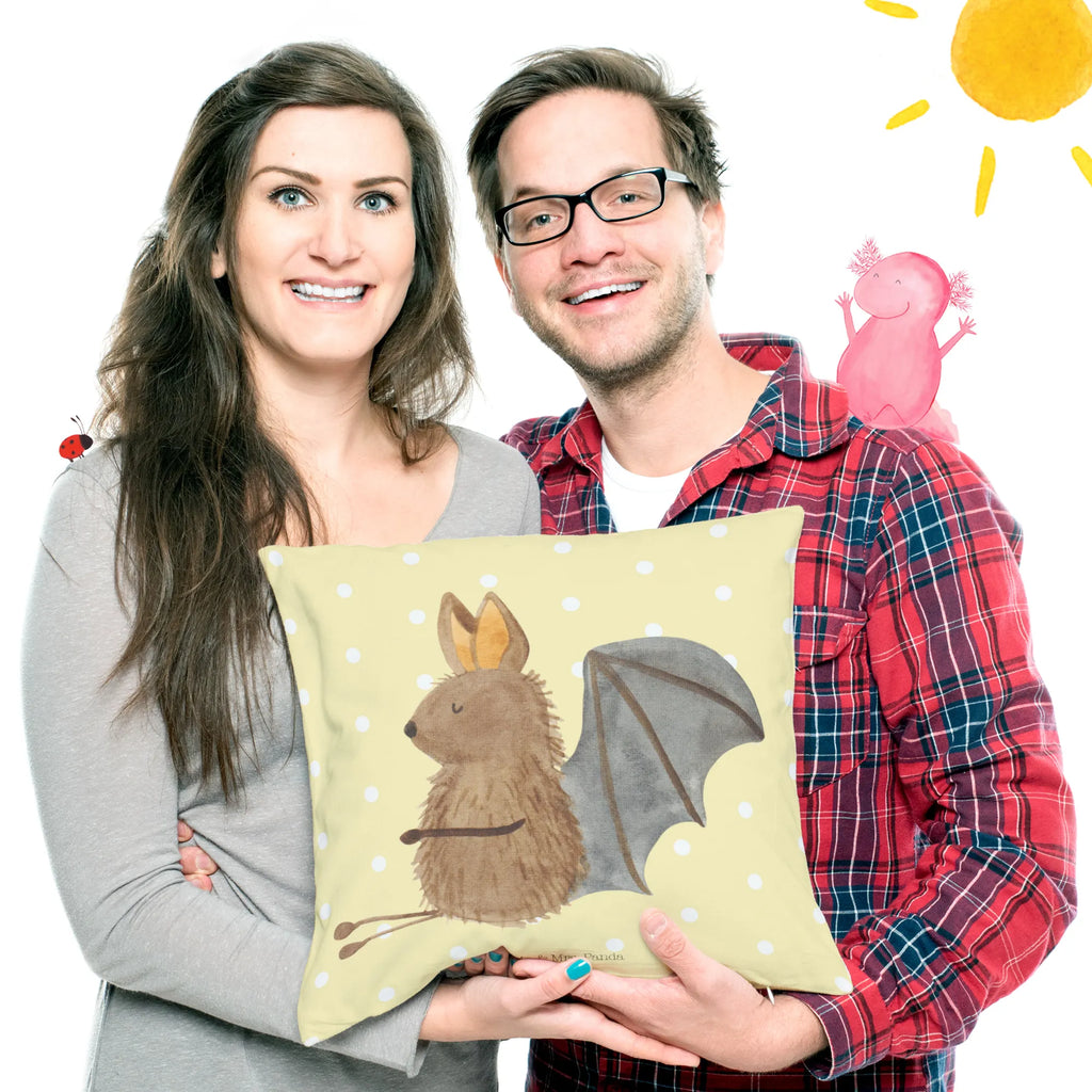 Cushion bat Sit bedroom, pad, Pillow, sofa, 40x40, pillow case, couch, soft, cushion, settee, pillows, fluffy, bed, 40 x 40, small animals, cute, funny, cute animal motives, hand drawn, small world, funny sayings, good mood, happy, gifts, gift ideas, special gifts, animal lover, card, relax, bat, motivation, bats
