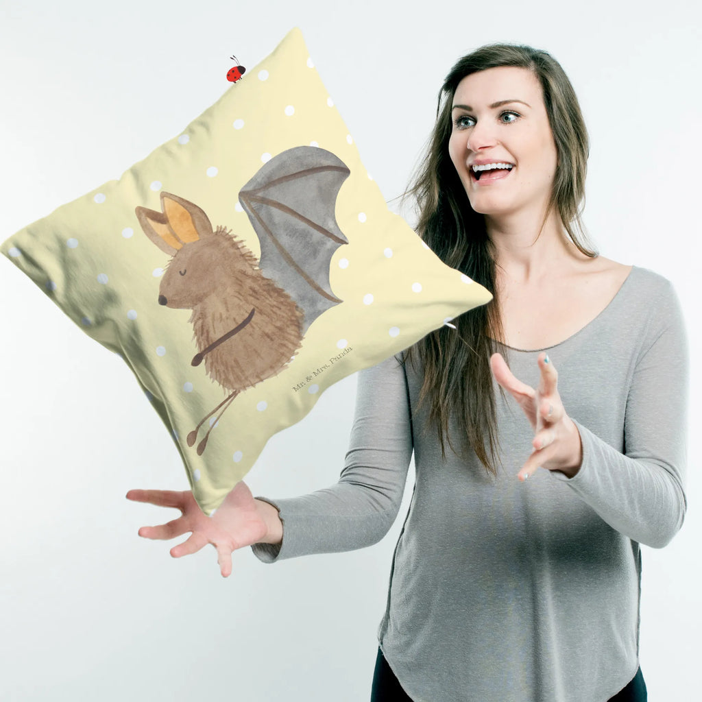 Cushion bat Sit bedroom, pad, Pillow, sofa, 40x40, pillow case, couch, soft, cushion, settee, pillows, fluffy, bed, 40 x 40, small animals, cute, funny, cute animal motives, hand drawn, small world, funny sayings, good mood, happy, gifts, gift ideas, special gifts, animal lover, card, relax, bat, motivation, bats