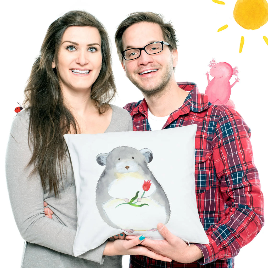 40x40 poduszka szynszyla kwiat Motywy zwierzęce, dobra energia, zabawne powiedzonka, zwierzęta