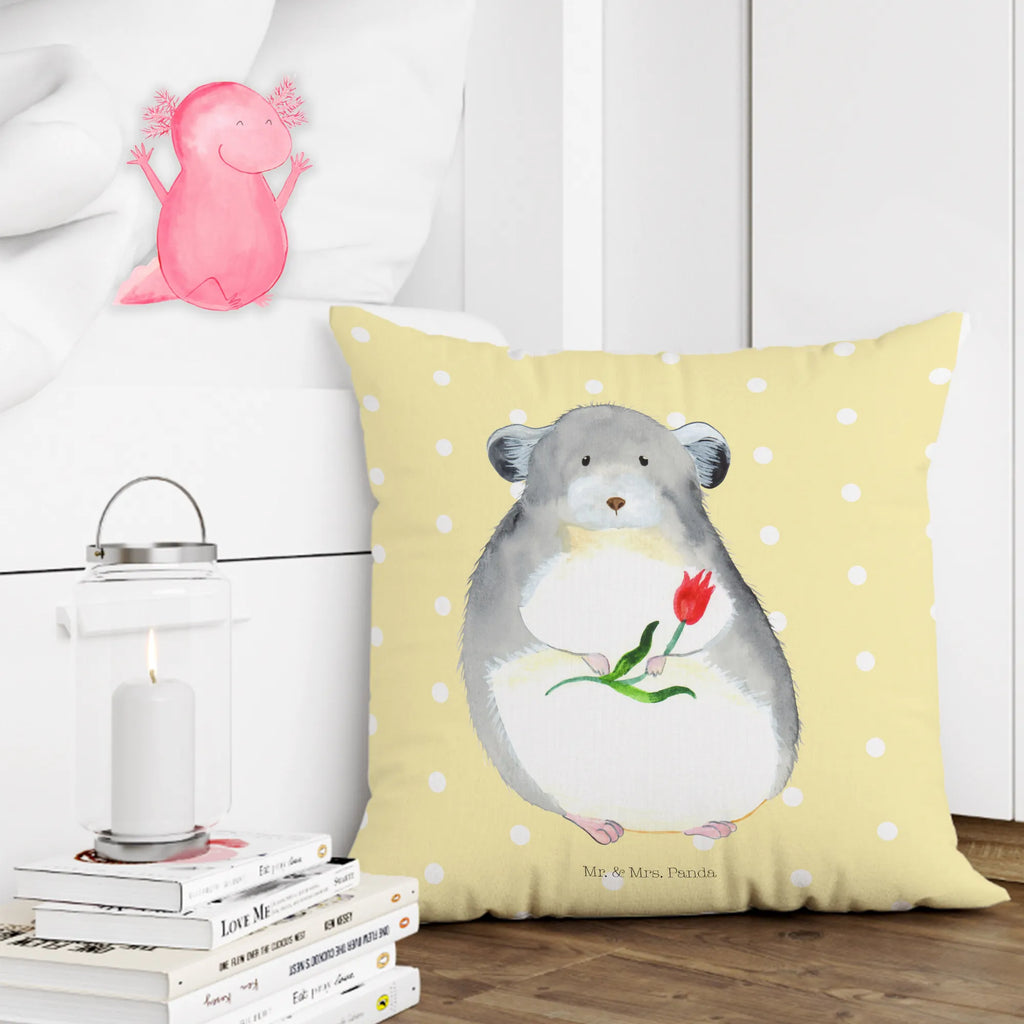 40x40 poduszka szynszyla kwiat Motywy zwierzęce, dobra energia, zabawne powiedzonka, zwierzęta